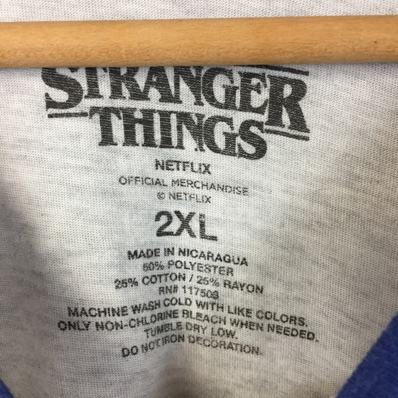 Stranger Things | Men's Raglan Tee T-Shirt 2XL - Picture 3 of 4